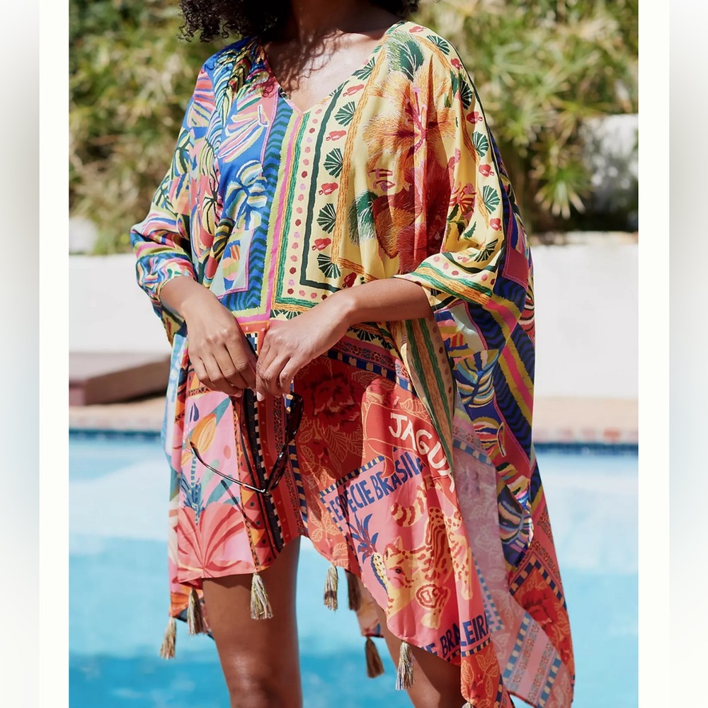 Anthropologie FARM Rio Multicolor Patterned Top